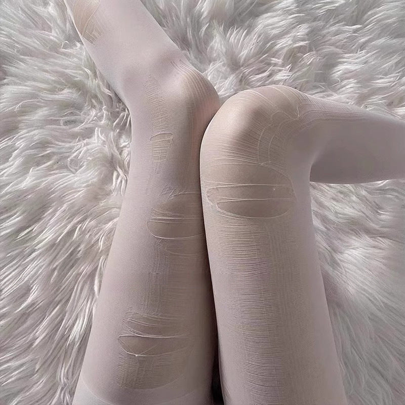 Soulmaty Women’s Sexy Ultra-Thin Tearable Stockings – Sheer Disposable Lingerie Tights