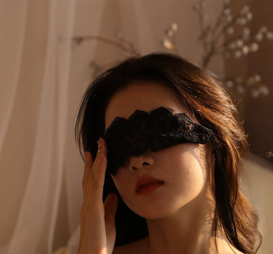Soulmaty Sexy Lace Embroidered Eye Mask - Elegant Sleepwear or Roleplay Accessory